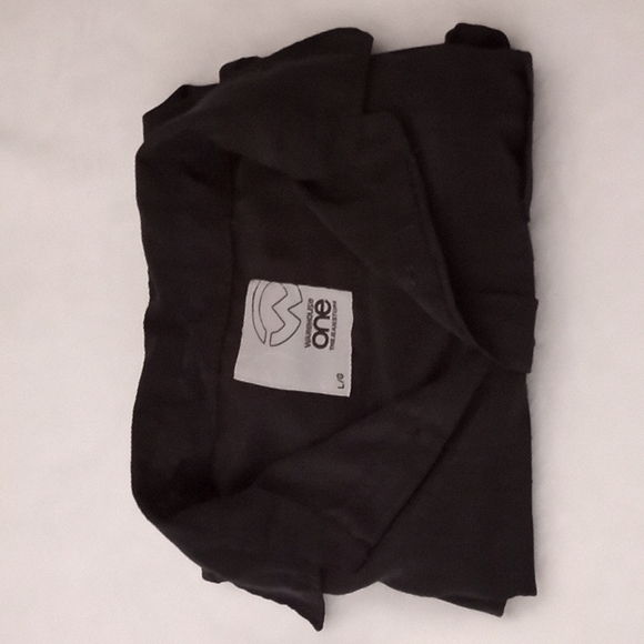 Men's Black Button Up Short Sleeve with Pocket Large - Picture 1 of 4